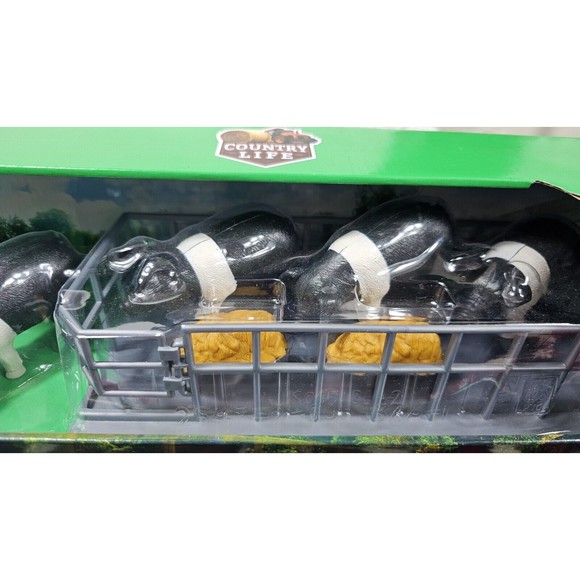 New Ray 1/18 Country Life Landrace Hog Pig Farm animal feeding accessory set NIB - Picture 2 of 5